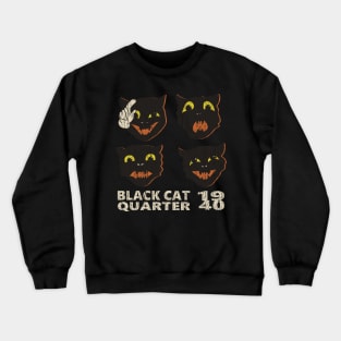 Black Cat Quartet 1940s Halloween Crewneck Sweatshirt